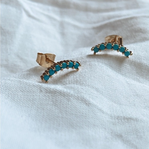 Dianne Stud Earrings-turquoise - Picture 3 of 3